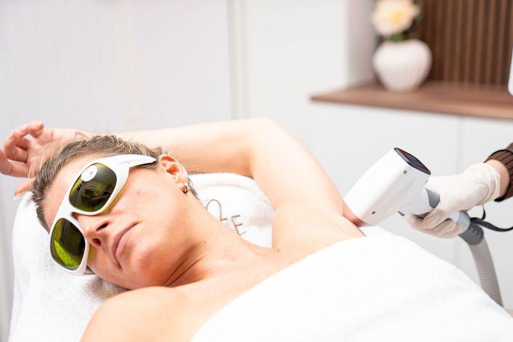 Laser ontharing oksel