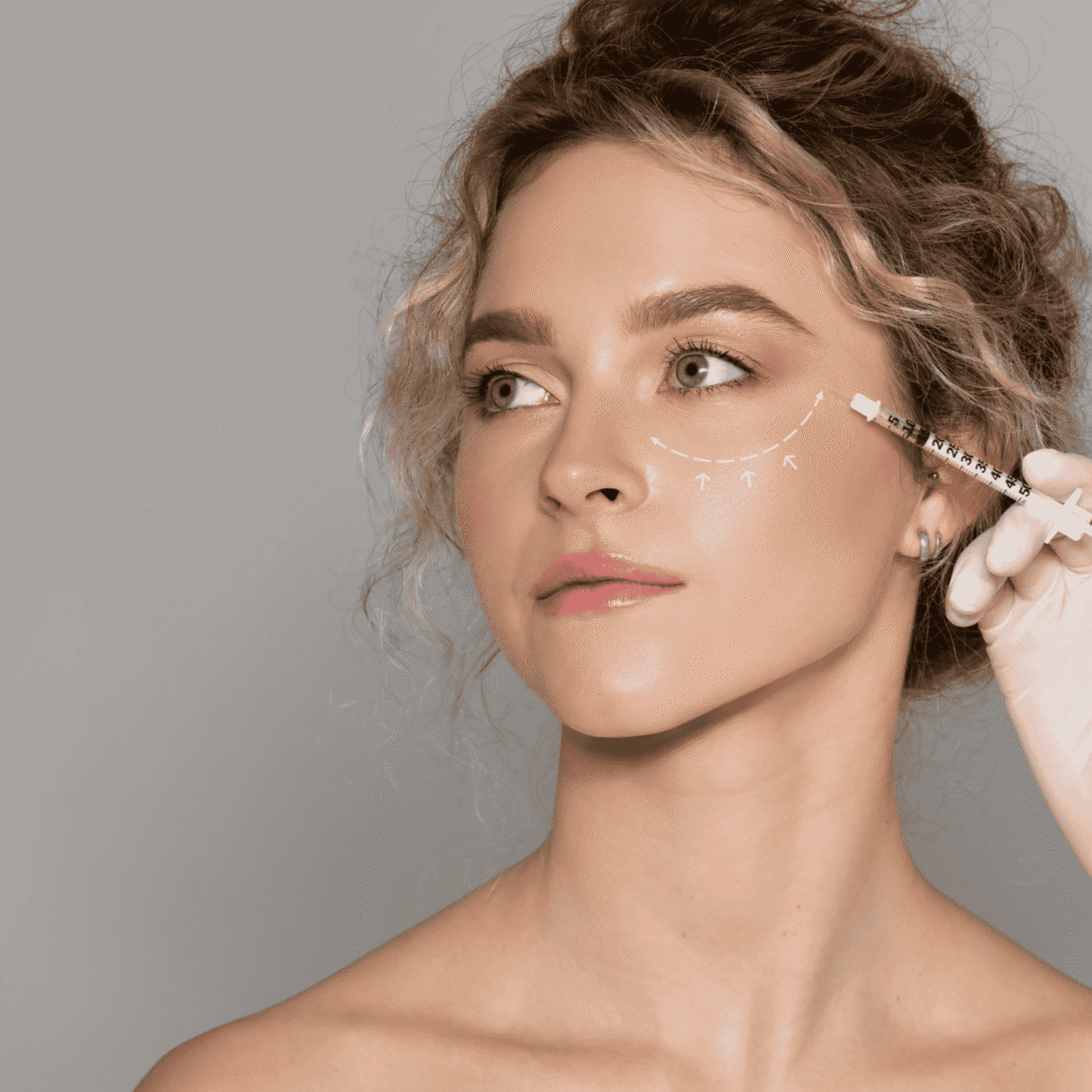 Injectables behandeling met botulinetoxine tegen rimpels in het gezicht